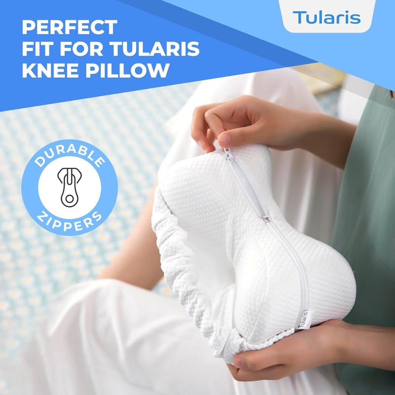 TULARIS Knee Pillow Cover Only Leg Pillow Cover Case with Zipper - Image 5